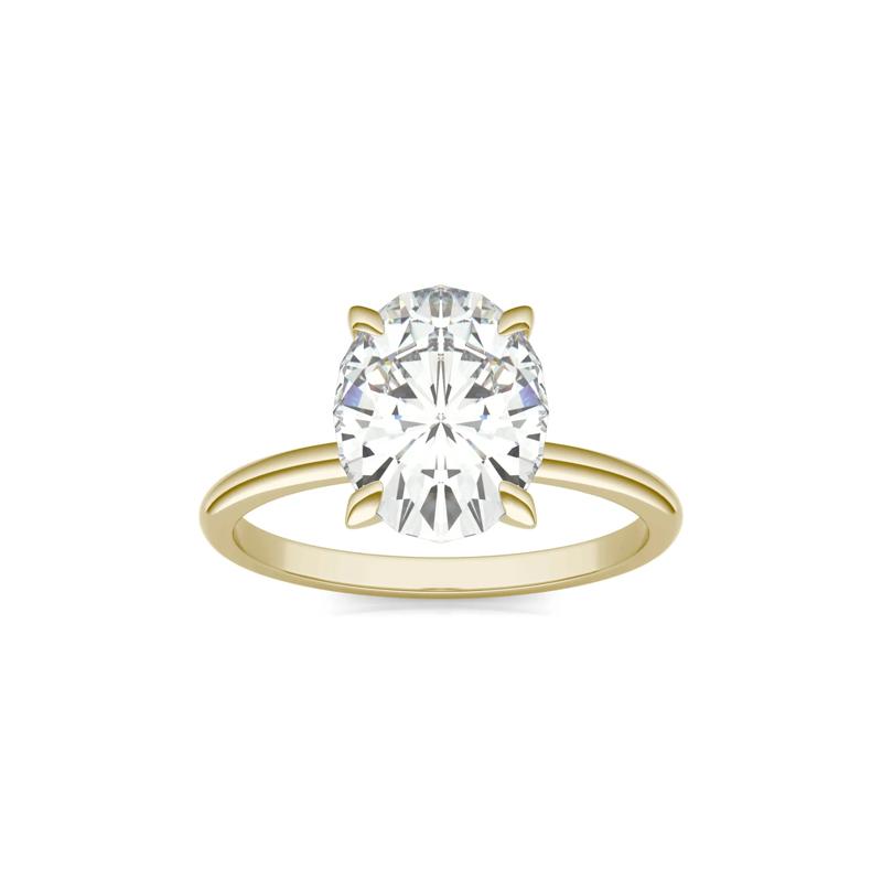 Lab-Created Moissanite Solitaire Engagement Ring in 14K Yellow Gold &#40;3 ct. dew&#41; – Image 5 of 5
