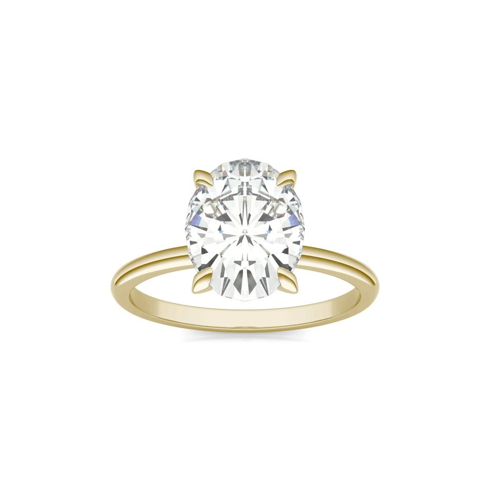 Lab-Created Moissanite Solitaire Engagement Ring in 14K Yellow Gold (3 ct. dew) – Image 5 of 5