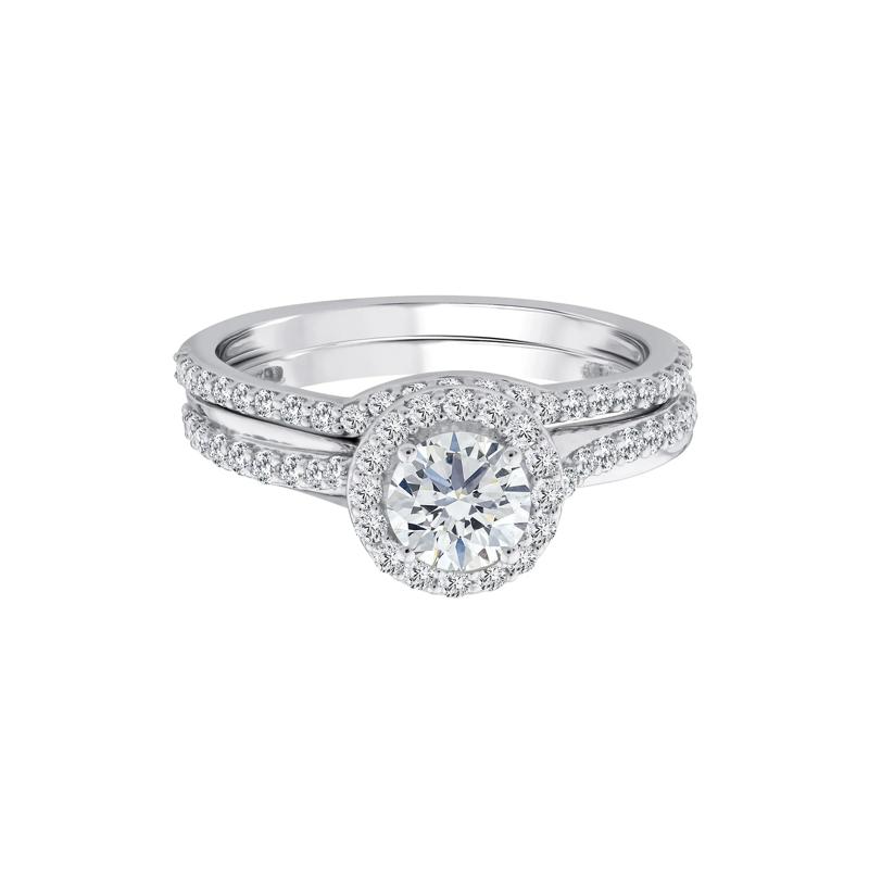 Lab Grown Diamond Engagement Ring Set in 10K White Gold &#40;1 1/5 ct. tw.&#41; – Image 1 of 3