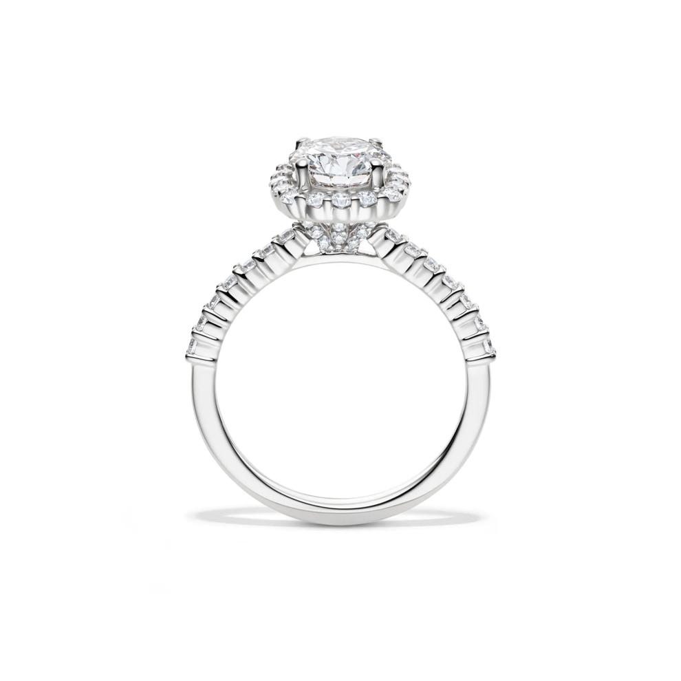 Lab Grown Diamond Round Halo Engagement Ring in 14K White Gold (1 3/4 ct. tw.) – Image 2 of 5