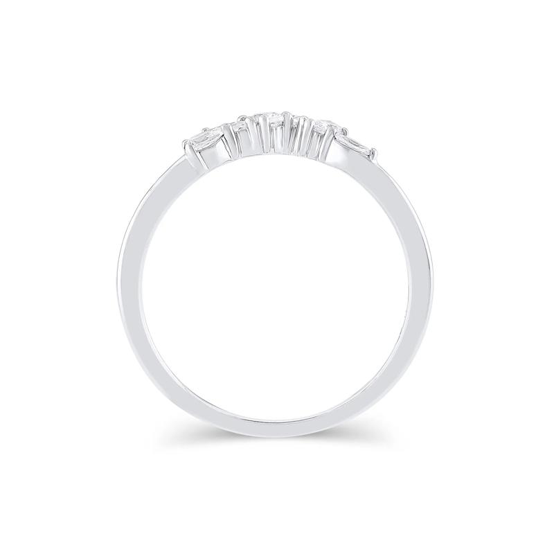 Lab Grown Diamond Mixed-Shape Contour Band in 14K White Gold &#40;1/3 ct. tw.&#41; – Image 2 of 3