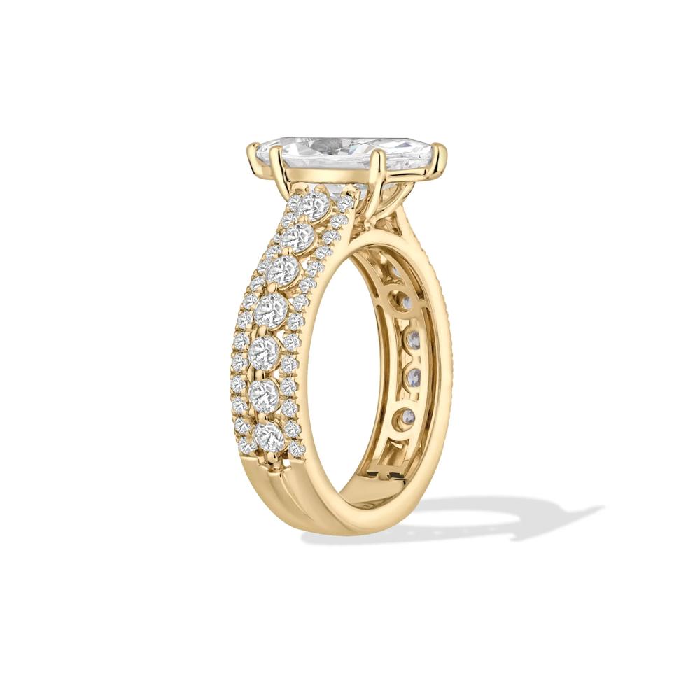 Lab Grown Diamond Marquise Center Engagement Ring in 10K Yellow Gold (3 3/4 ct. tw.) – Image 3 of 4