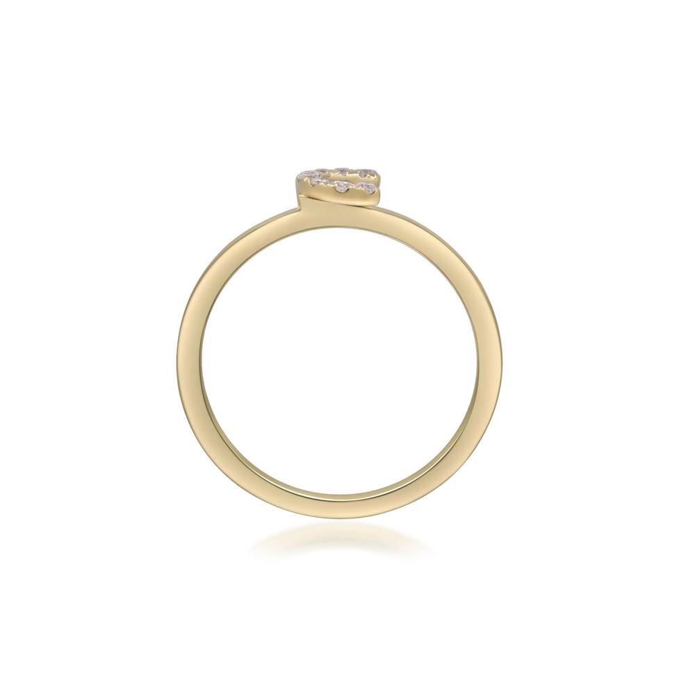 Diamond Accent "C" Initial Ring in 10K Yellow Gold – Image 2 of 5