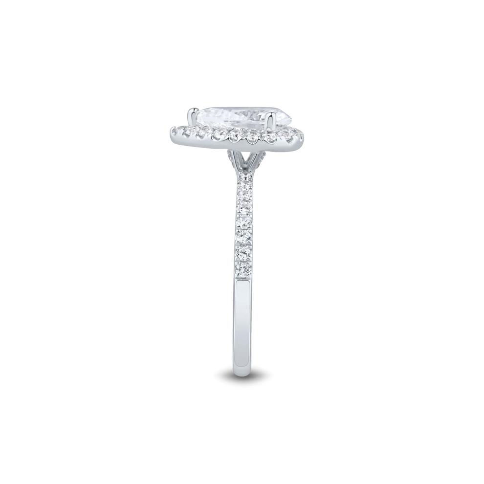 Lab Grown Diamond Pear-Shaped Halo Engagement Ring in 14K White Gold (2 ct. tw.) – Image 3 of 3