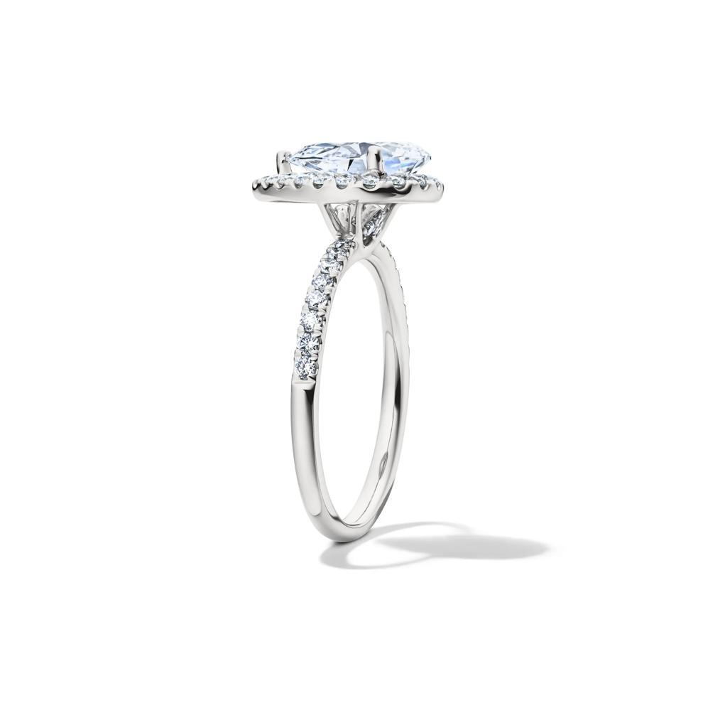 Lab Grown Diamond Pear-Shaped Halo Engagement Ring in 14K White Gold (2 ct. tw.) – Image 3 of 3