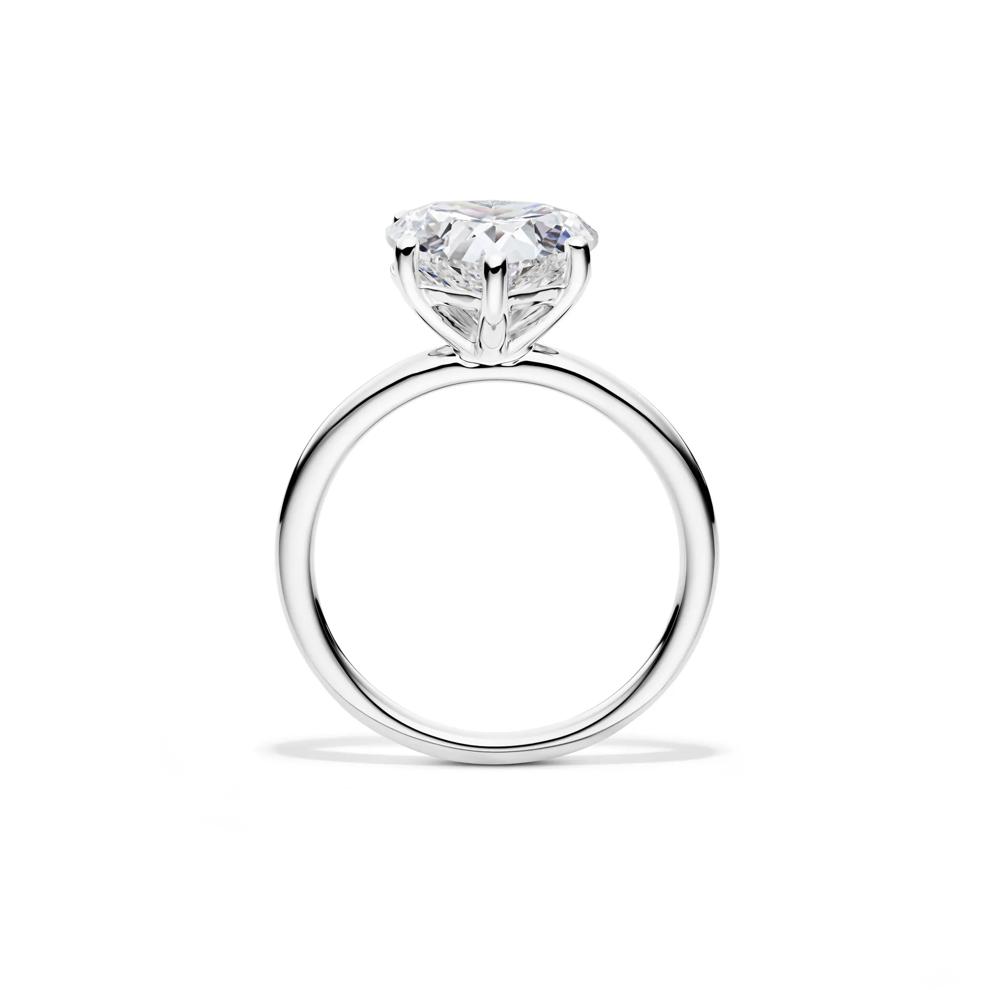 Lab Grown Diamond Heart-Shaped Solitaire Ring in Platinum (3 ct.) – Image 2 of 4