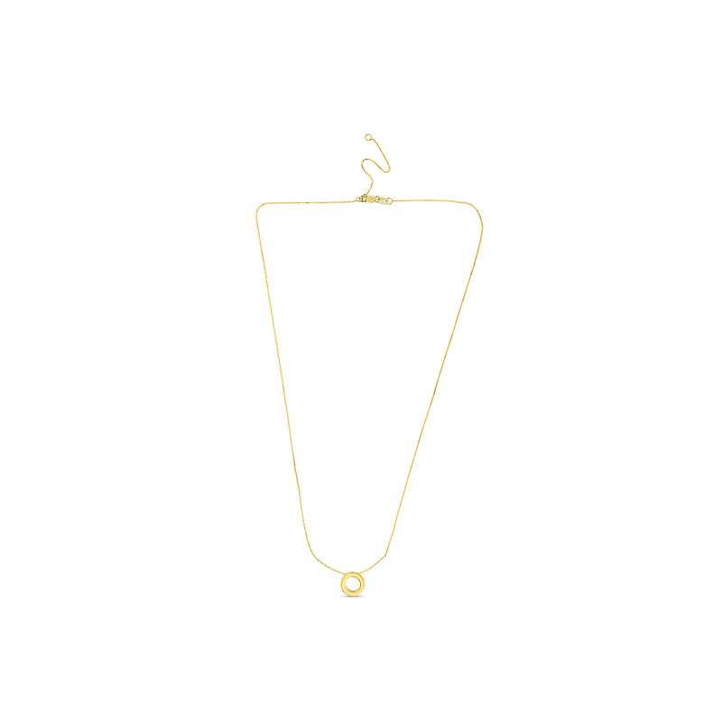 "O" Initial Necklace in 14K Yellow Gold – Image 1 of 4