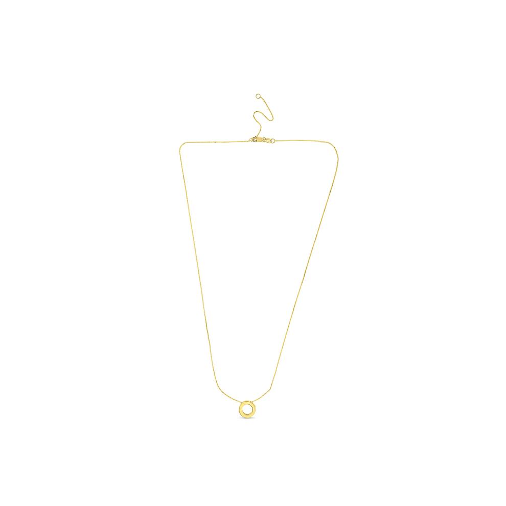 "O" Initial Necklace in 14K Yellow Gold – Image 1 of 4