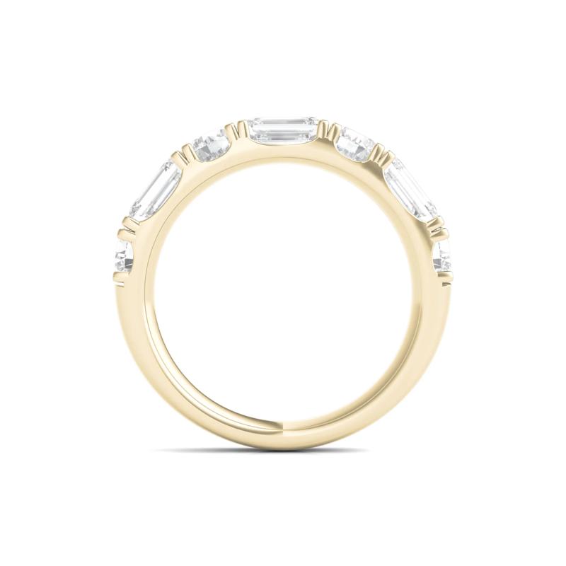 Round &amp; Emerald-Cut Lab Grown Diamond Band in 14K Yellow Gold &#40;2 1/2 ct. tw.&#41; – Image 2 of 3