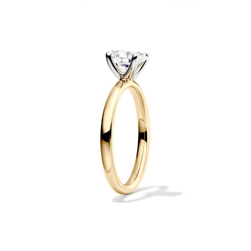 Diamond Oval Solitaire Engagement Ring in 14K Yellow Gold &#40;1 ct.&#41; – Image 3 of 5