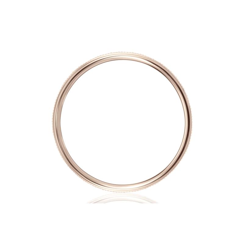 Milgrain Wedding Band in 14K Rose Gold – Image 2 of 3