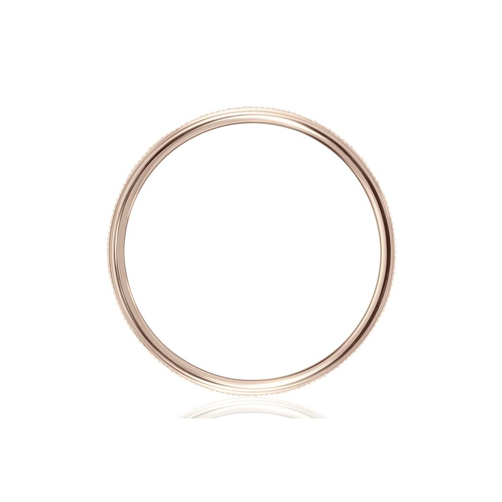Milgrain Wedding Band in 14K Rose Gold – Image 2 of 3