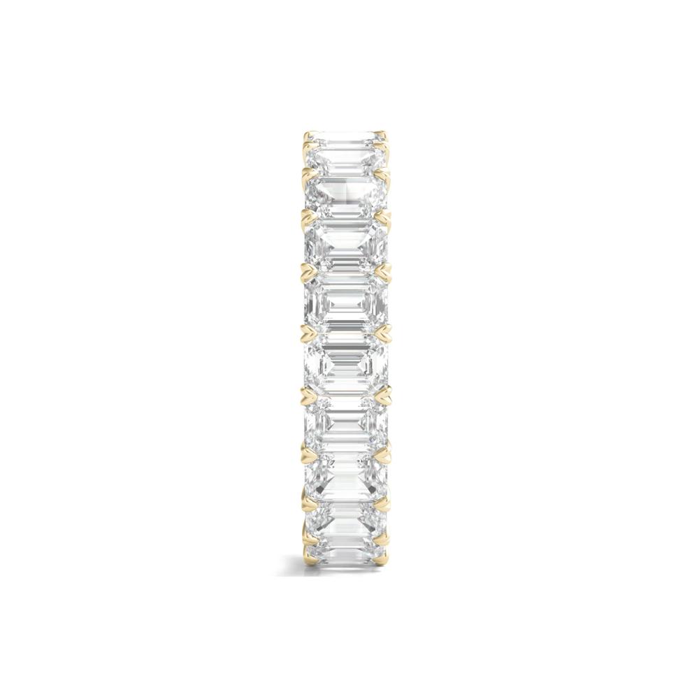 Lab Grown Emerald-Cut Diamond Eternity Band in 14K Yellow Gold (4 ct. tw.)  – Image 3 of 3
