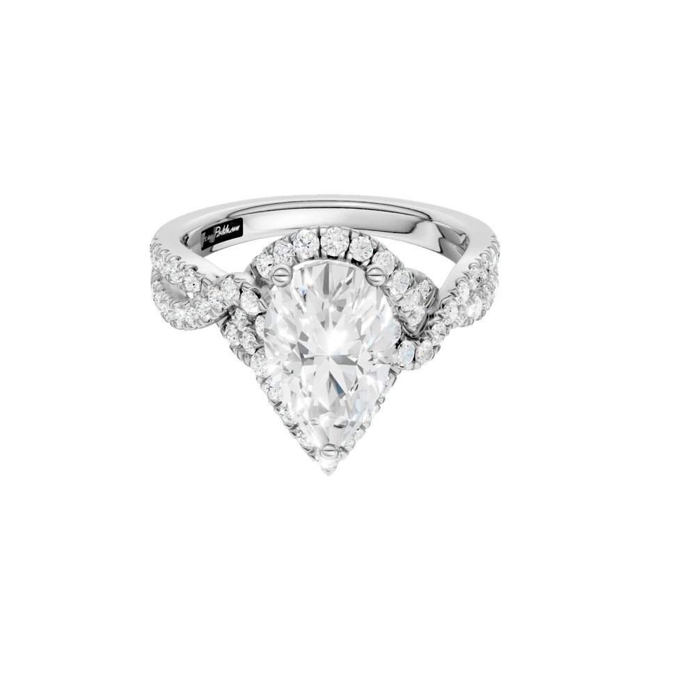 Hali Lab Grown Diamond Pear-Shaped Engagement Ring in Platinum (2 1/2 ct. tw.) – Image 1 of 4