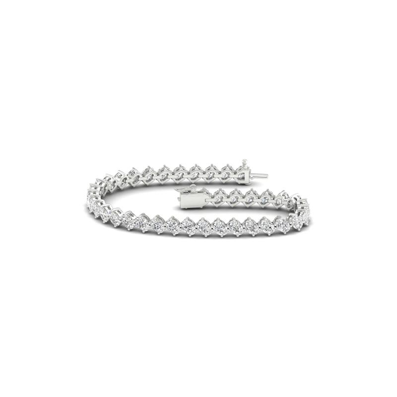 Lab Grown Diamond Round Tennis Bracelet in 14K White Gold &#40;8 ct. tw.&#41; – Image 2 of 2