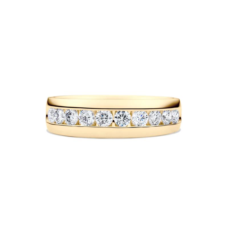 Men&rsquo;s Lab Grown Diamond Channel-Set Band in 10K Yellow Gold &#40;1 ct. tw.&#41; – Image 1 of 4