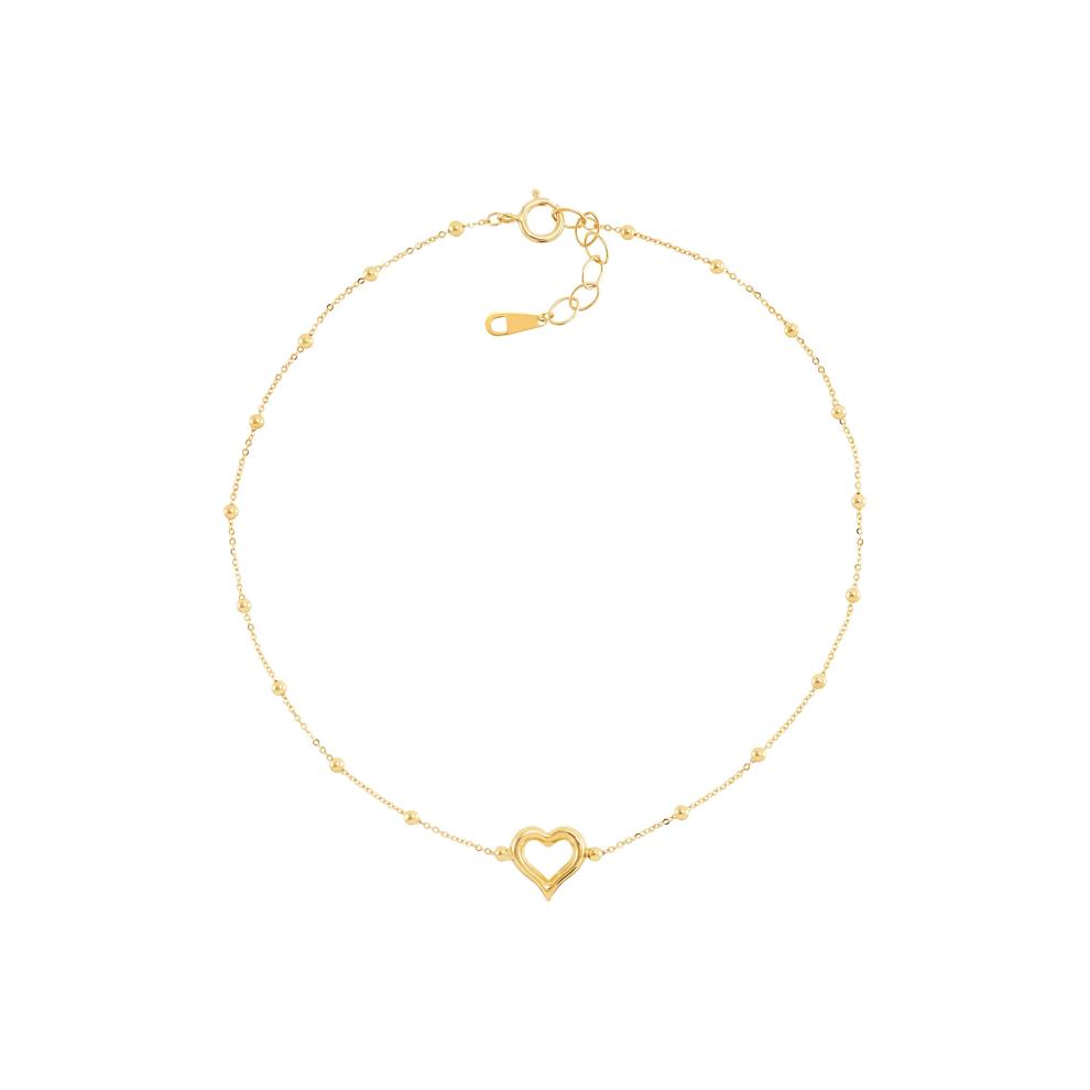 Heart Anklet in 14K Yellow Gold – Image 1 of 1