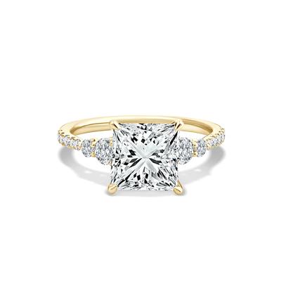 Lab Grown Diamond Princess-Cut Engagement Ring