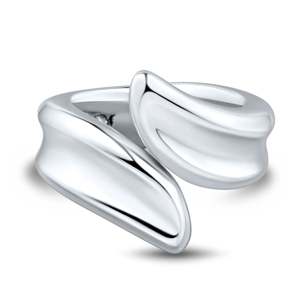 Concave Bypass Ring in Sterling Silver – Image 1 of 3