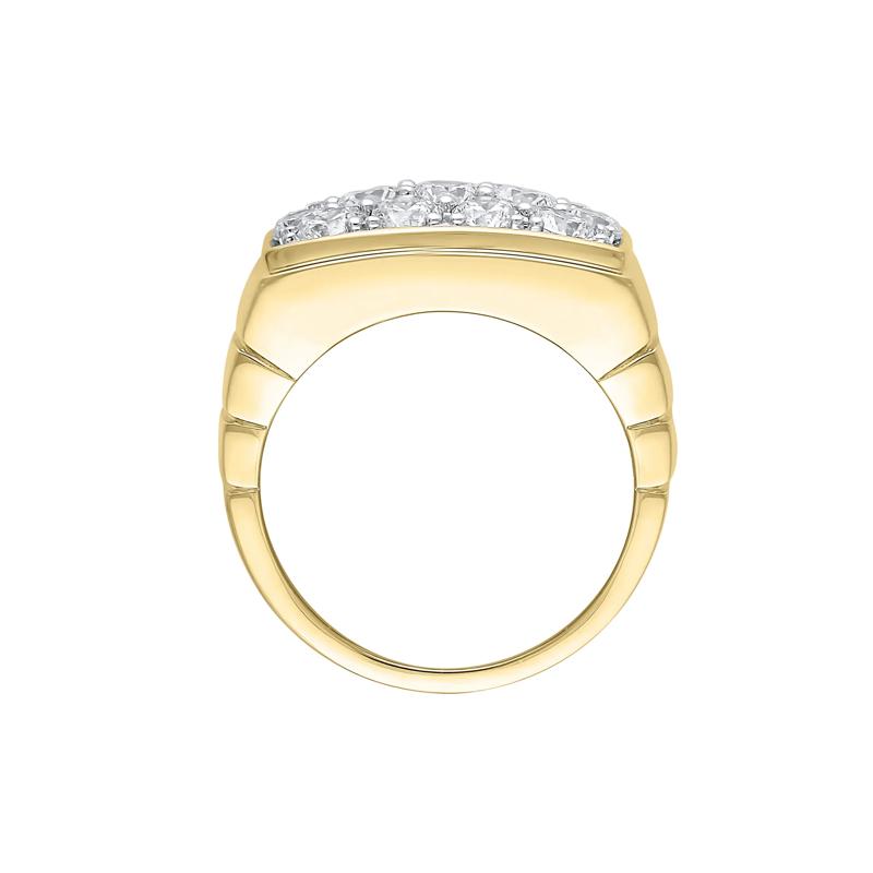 Men&#39;s Lab Grown Diamond Ring in 10K Yellow Gold &#40;3 ct. tw.&#41; – Image 2 of 3