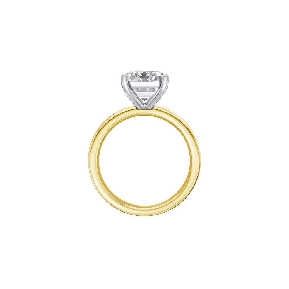 Lab Grown Diamond Emerald-Cut Solitaire Ring in 14K Yellow &amp; White Gold (5 ct.) – Image 2 of 4