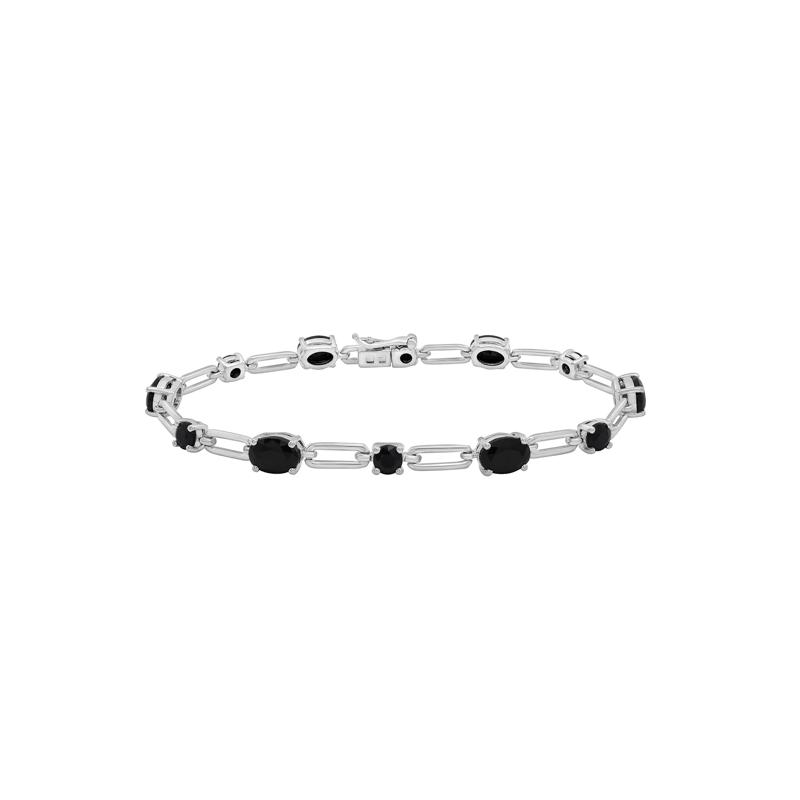 Black Sapphire Bracelet in Sterling Silver – Image 1 of 1