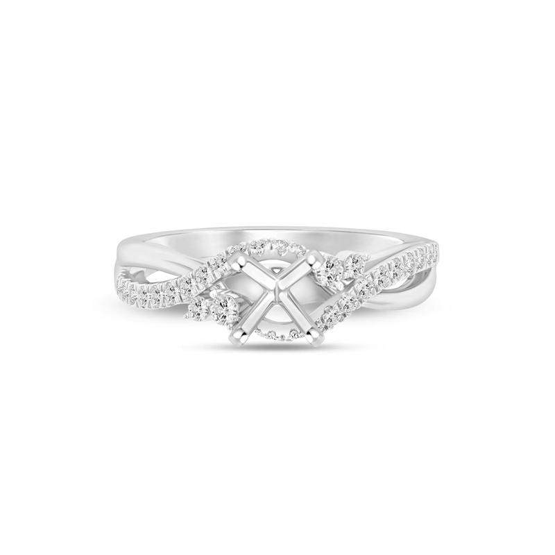 1/3 ct. tw. Round-Cut Diamond Semi-Mount Engagement Ring in 14k White Gold &#40;Setting Only&#41; – Image 1 of 6