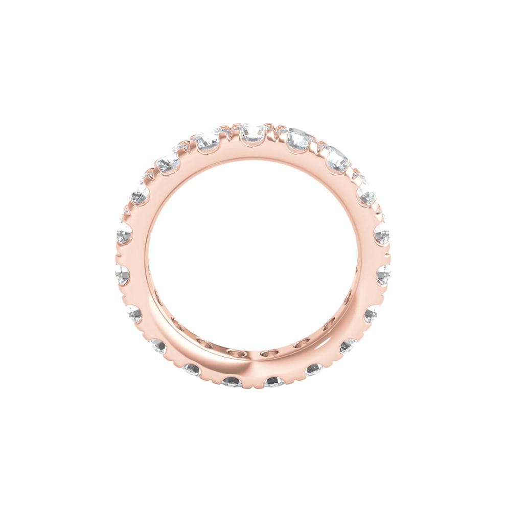 Lab Grown Diamond Comfort Fit Eternity Band in 14K Rose Gold (3 ct. tw.) – Image 2 of 3