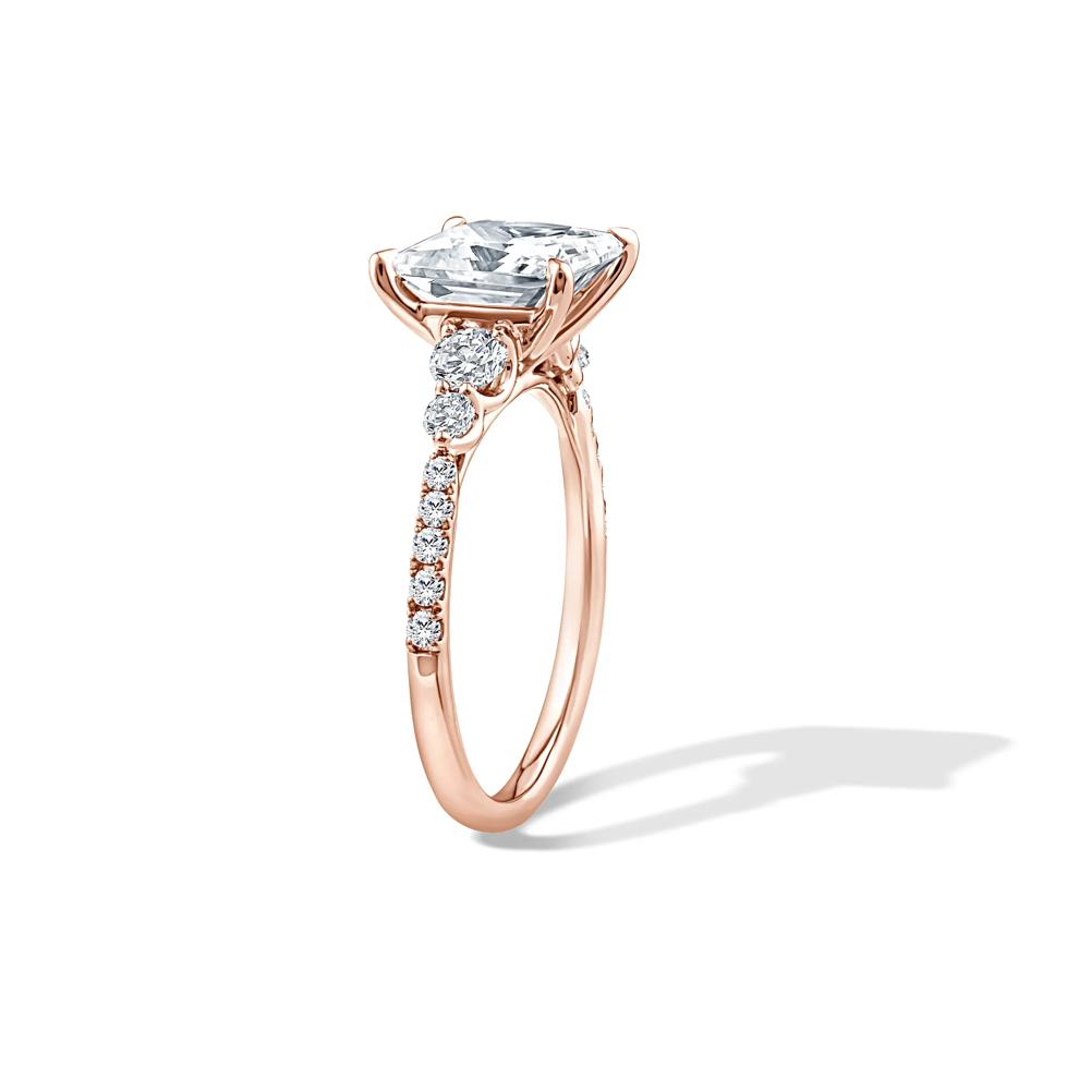 Lab Grown Diamond Princess-Cut Engagement Ring in 18K Rose Gold (3 1/2 ct. tw.) – Image 3 of 4