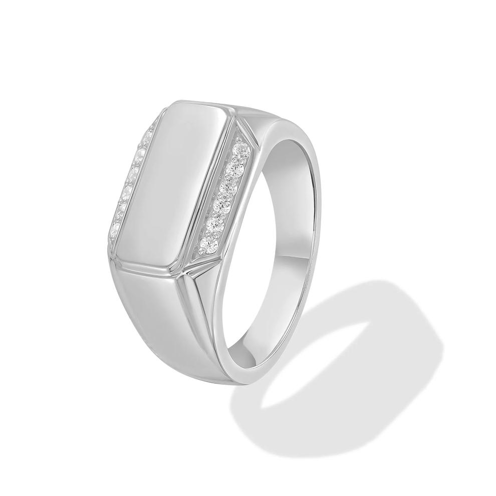 Men's Diamond Ring in Sterling Silver (1/5 ct. tw.) – Image 2 of 4
