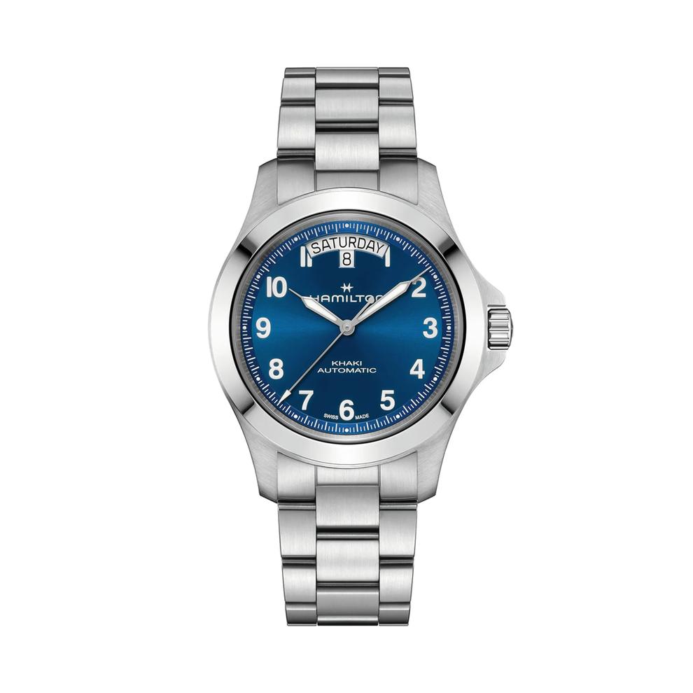 Khaki Field King Day-Date Watch with Stainless Steel Bracelet – Image 1 of 4