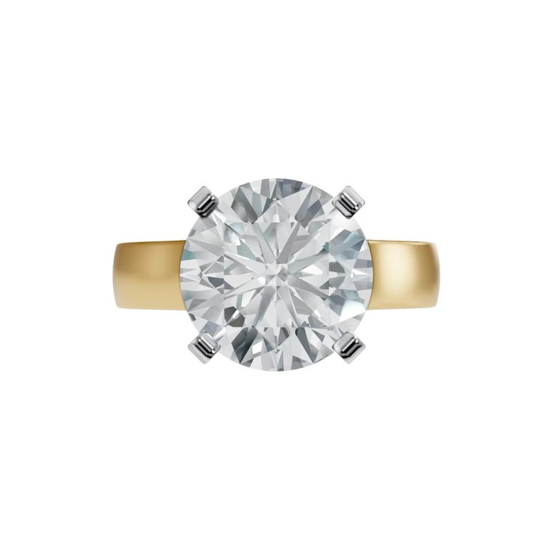 Solitaire Semi-Mount Engagement Ring in 14K Yellow Gold &#40;Setting Only&#41; – Image 1 of 8