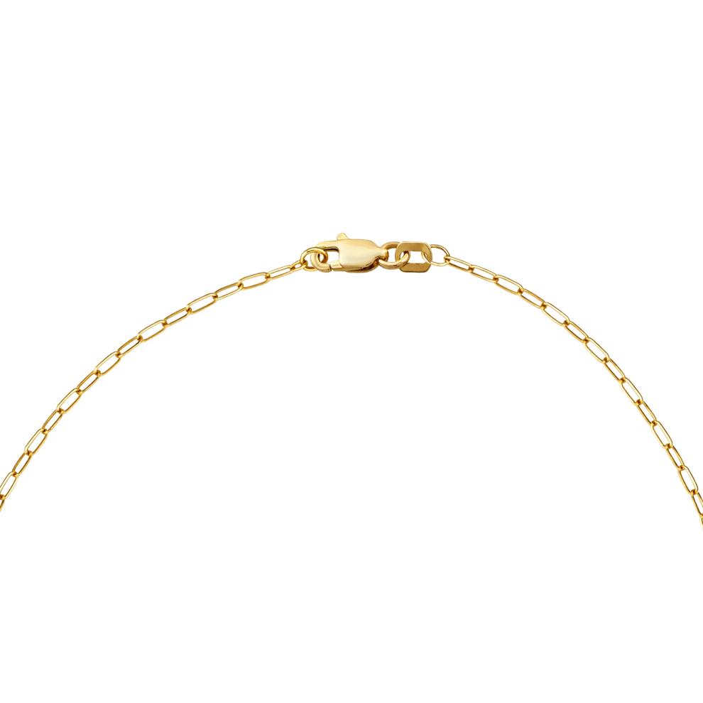 Diamond Smile Paperclip Necklace in 10K Yellow Gold (1/2 ct. tw.) – Image 2 of 4