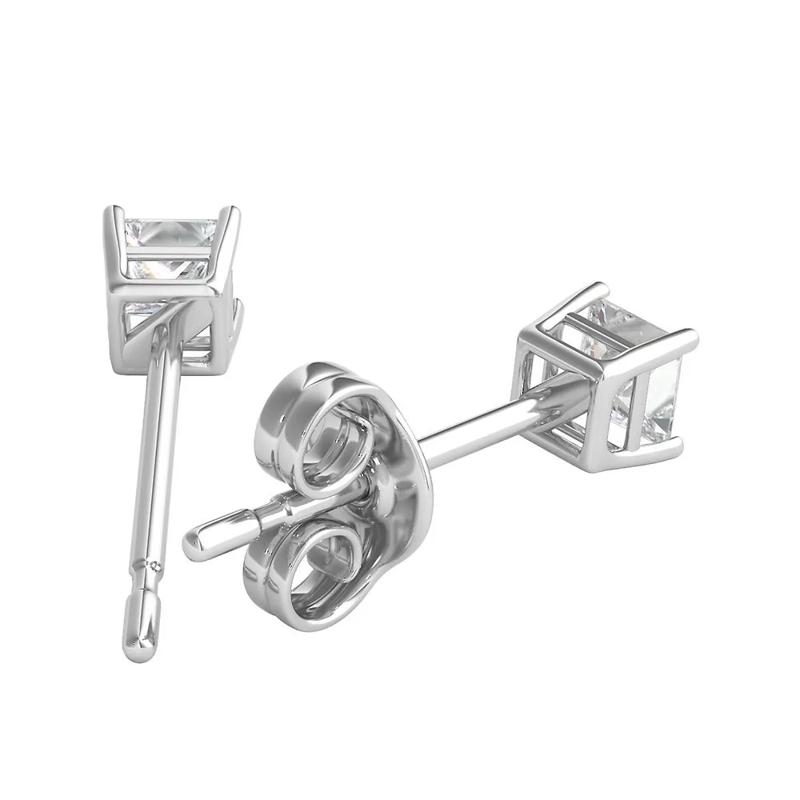 1/4 ct. tw. Diamond 4-Prong Stud Earrings in 10K White Gold – Image 3 of 4