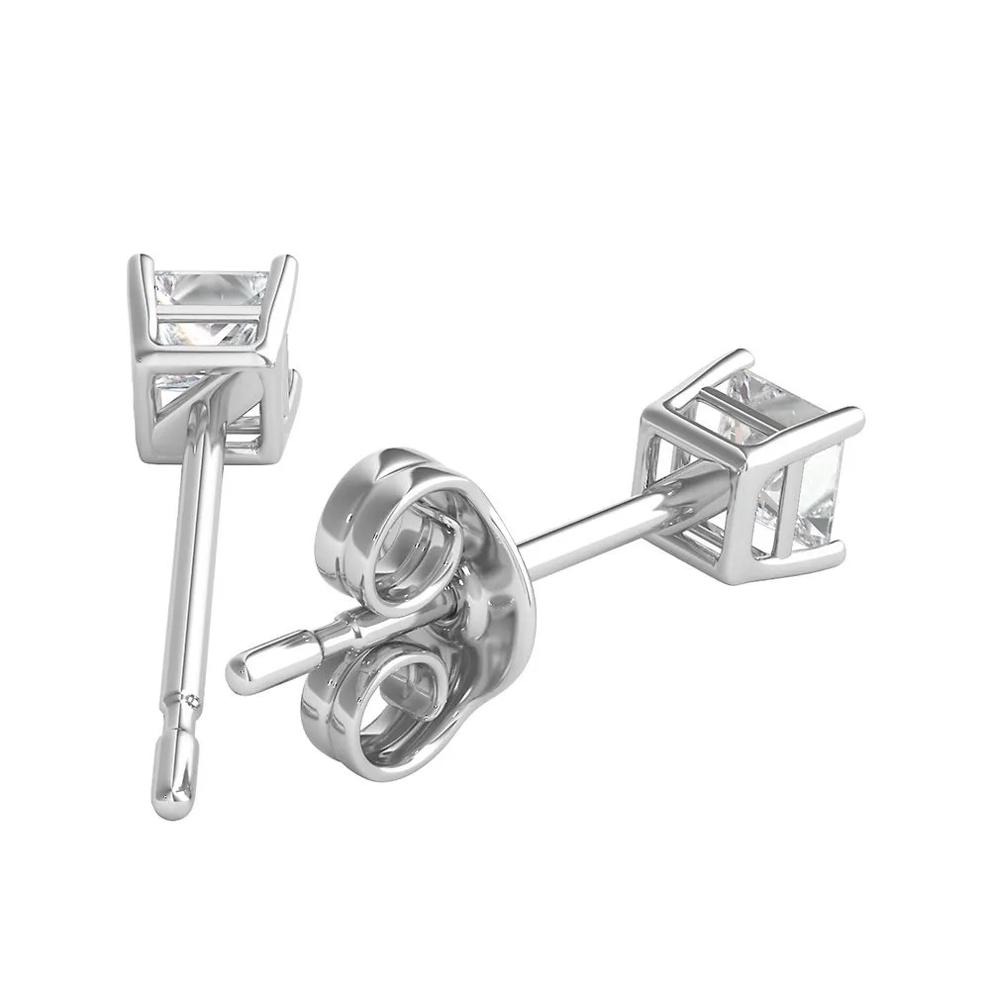 1/4 ct. tw. Diamond 4-Prong Stud Earrings in 10K White Gold – Image 4 of 6