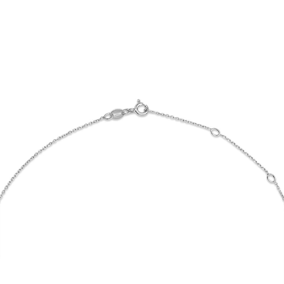 Lab-Created White Sapphire Heart Swirl Pendant Necklace in Sterling Silver – Image 2 of 4