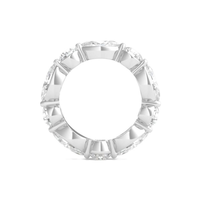 Round and Marquise-Cut Diamond Eternity Band in 14k White Gold &#40;5 ct. tw.&#41;  – Image 2 of 3