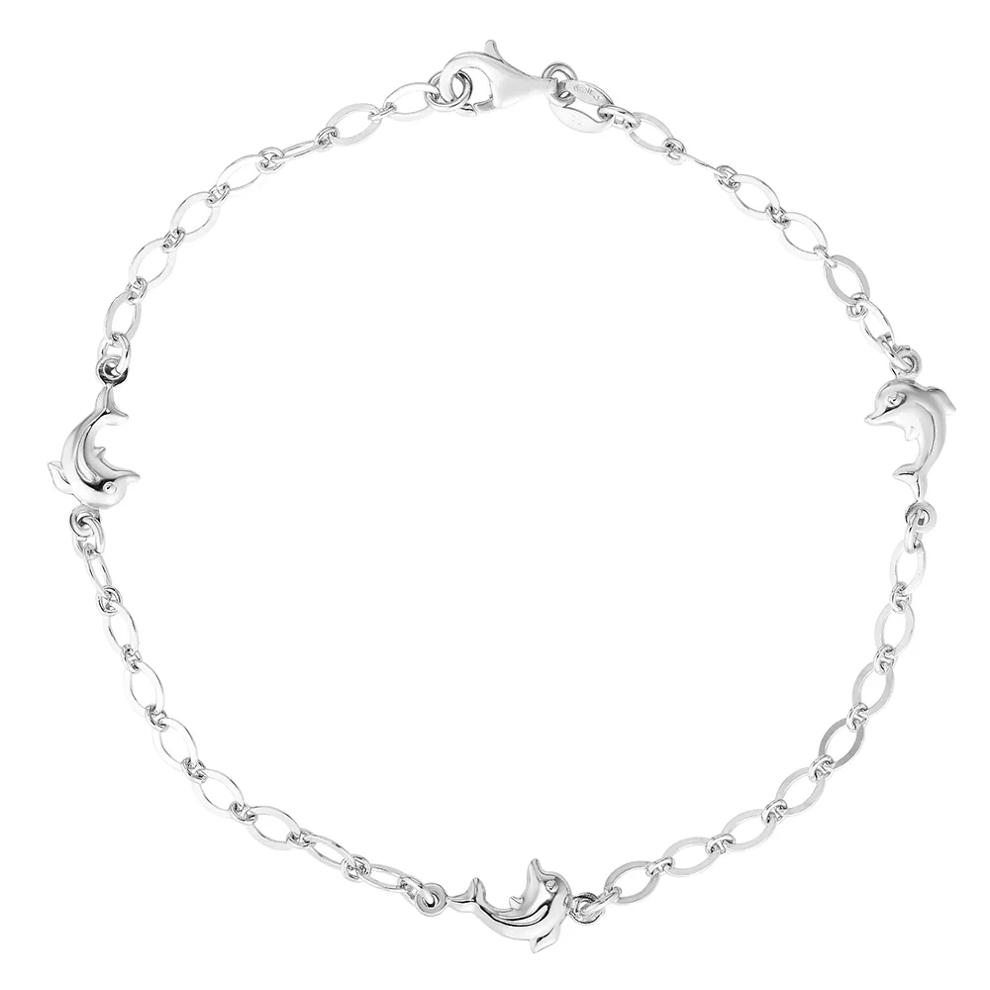 Dolphin Anklet in Sterling Silver – Image 1 of 2