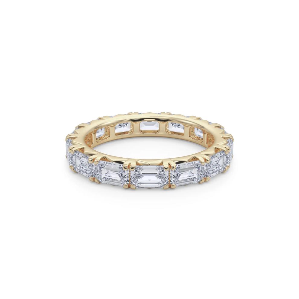Emerald-Cut Lab Grown Diamond Eternity Band in 14K Yellow Gold (3 7/8 ct. tw.) – Image 4 of 4