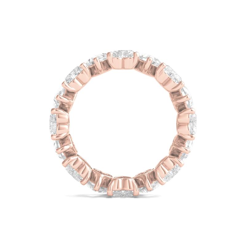 Heart-Shaped Lab Grown Diamond True Eternity Band in 14K Rose Gold &#40;5 ct. tw.&#41; – Image 2 of 3