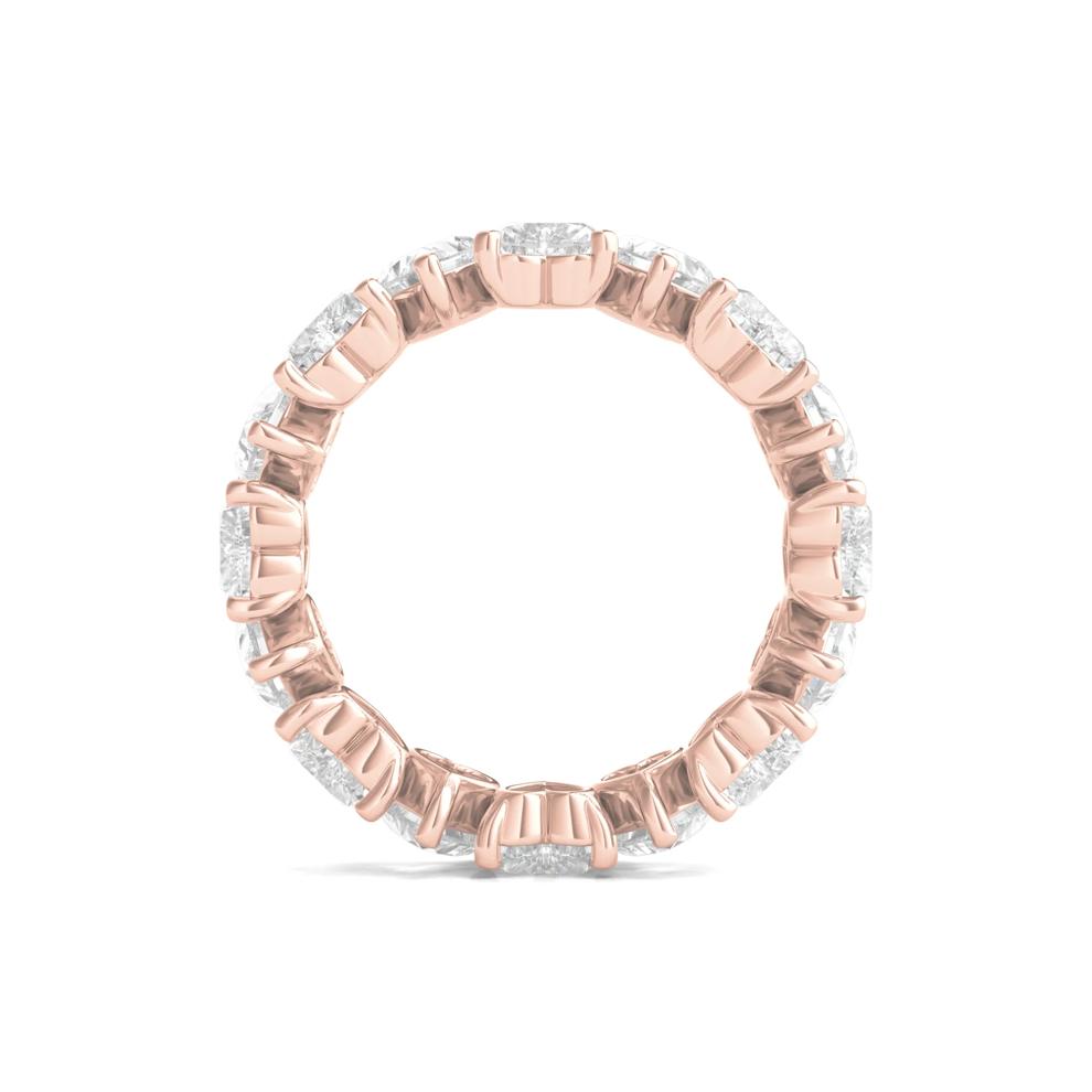 Heart-Shaped Lab Grown Diamond True Eternity Band in 14K Rose Gold (5 ct. tw.) – Image 2 of 3