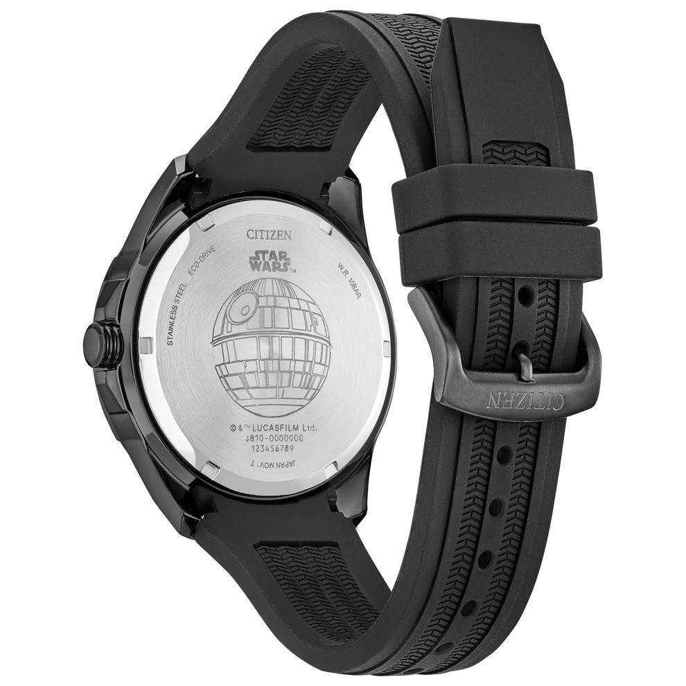 Men's Star Wars Death Star Vader's Shadow Watch in Black Silicone and Black Ion-Plated Stainless Steel, 45MM – Image 3 of 4