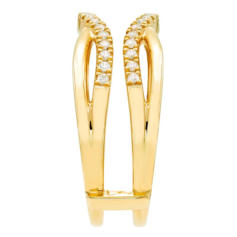 Diamond Contoured Ring Insert in 10K Yellow Gold (1/4 ct. tw.) – Image 3 of 3