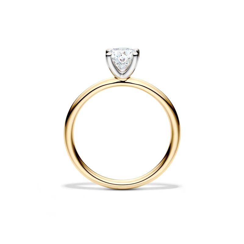 Diamond Oval Solitaire Engagement Ring in 14K Yellow Gold &#40;1 ct.&#41; – Image 2 of 5