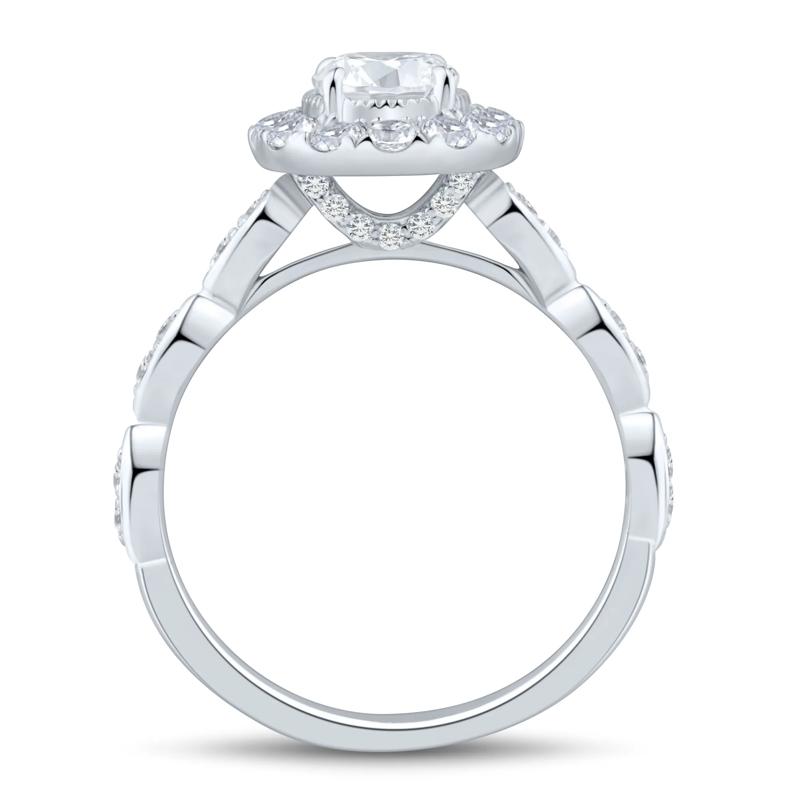Oval Diamond Engagement Ring in 14K White Gold (1 1/2 ct. tw.) – Image 3 of 3