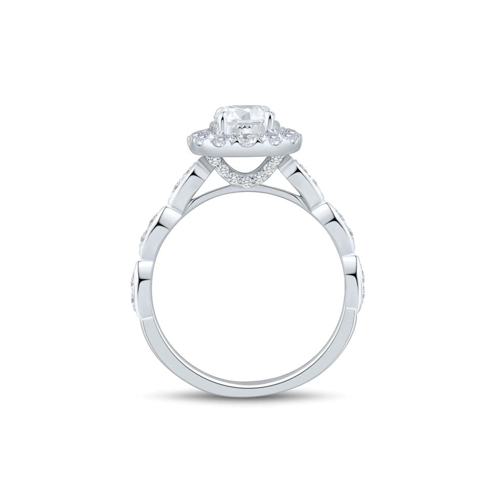 Oval Diamond Engagement Ring in 14K White Gold (1 1/2 ct. tw.) – Image 3 of 3