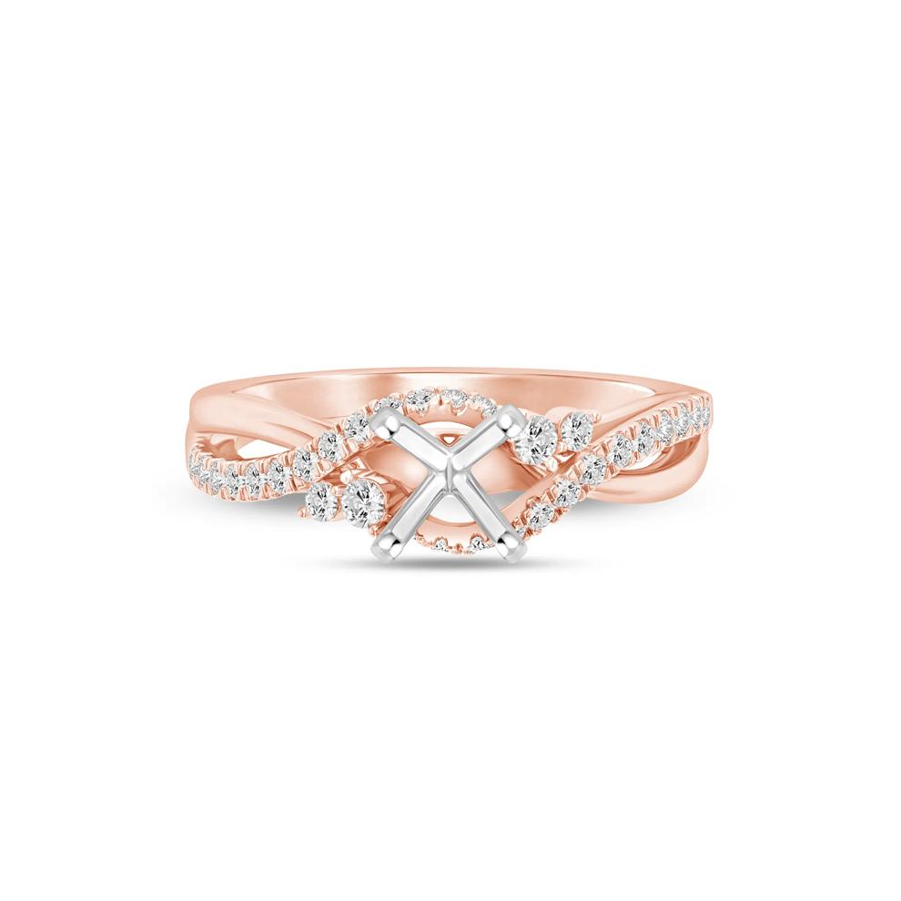 1/3 ct. tw. Round-Cut Diamond Semi-Mount Engagement Ring in 14k Rose Gold (Setting Only) – Image 1 of 6