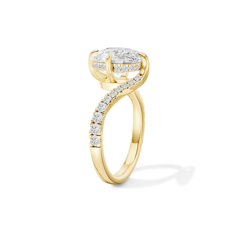 Serafina Lab Grown Diamond Engagement Ring in 14K Yellow Gold (3 3/8 ct. tw.) – Image 3 of 4