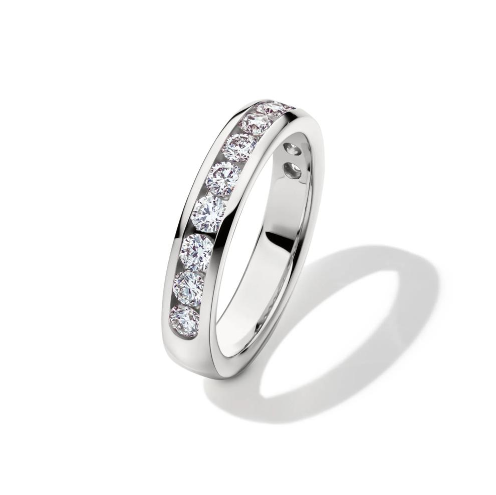 Comfort Fit Channel-Set Diamond Anniversary Band in 14K White Gold (1 ct. tw.) – Image 4 of 4