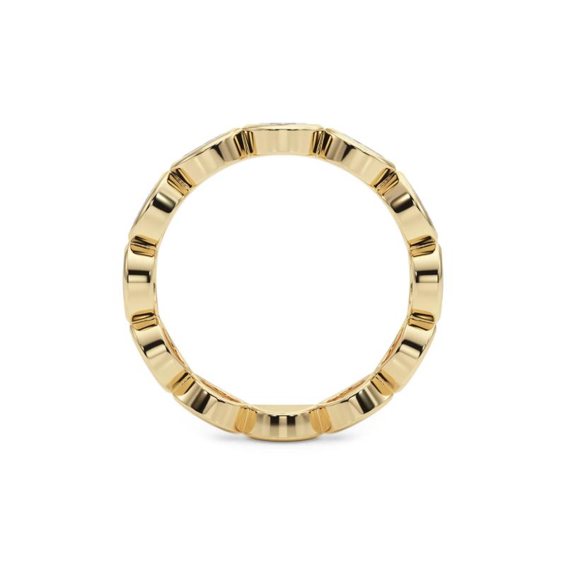 Lab Grown Diamond Bezel-Set Marquise True Eternity Band in 14K Yellow Gold  – Image 2 of 5